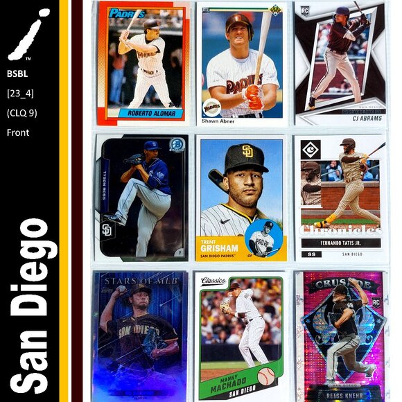San Diego Padres 9 Card Lot - BSBL [23_4] - Picture 1 of 2